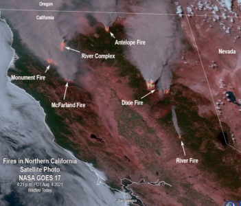 Smoke from wildfires in California