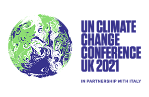 The official logo of the 26th UN Climate Change Conference of the Parties (COP26), 2021