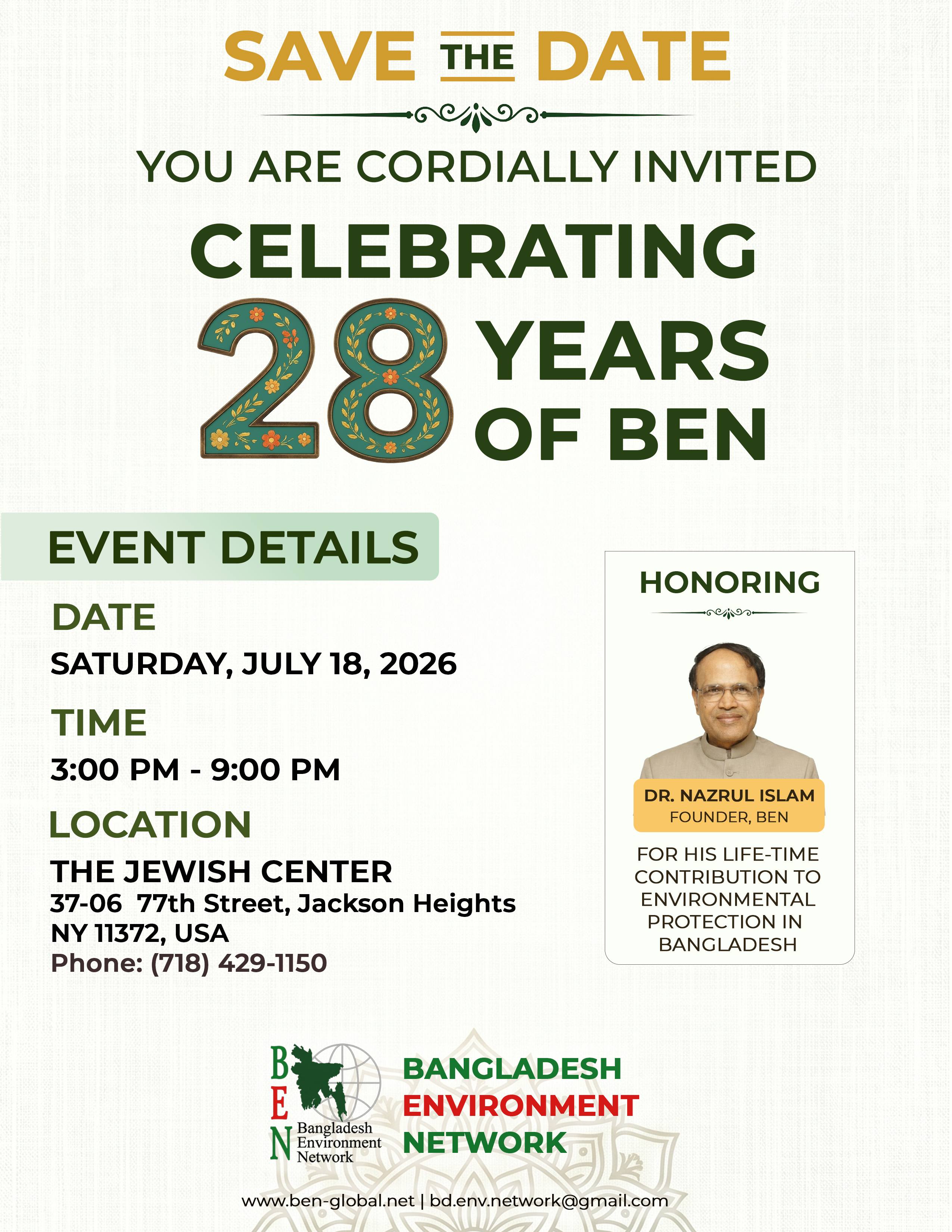 BEN 28th Anniversary Flyer