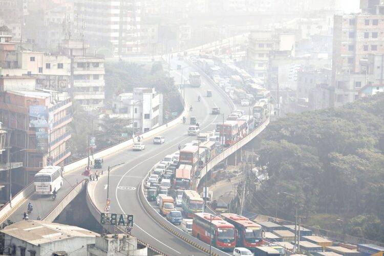 Traffic Congestion at the Jatrabari-Gulistan Flyover